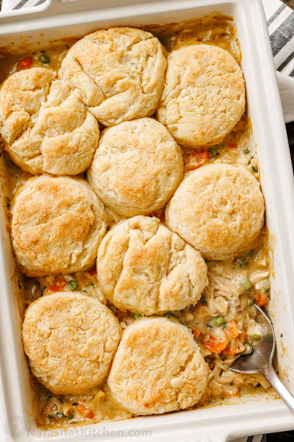 Homemade Chicken Pot Pie Casserole: Rich Flavors, Fancy Dough